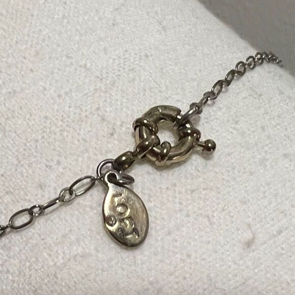 Loft Faux Pearl Gold Tone Chain Charm Long Necklace - Picture 7 of 8